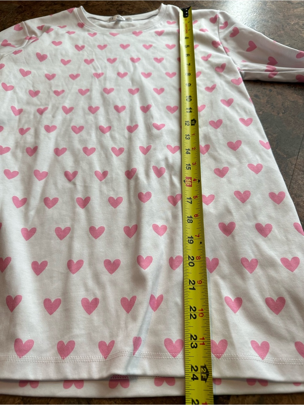 Lake Pink Heart Pajama Long Sleeve TOP ONLY Size Small - Picture 6 of 7